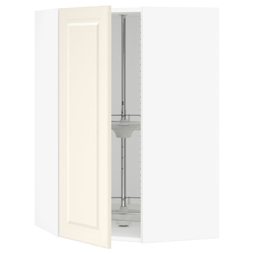 SEKTION Gabinete pared esquina+estante gira, blanco/Bodbyn color hueso, 26x15x40 "