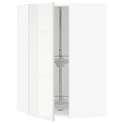 SEKTION Gabinete pared esquina+estante gira, blanco/Ringhult blanco, 26x15x40 "