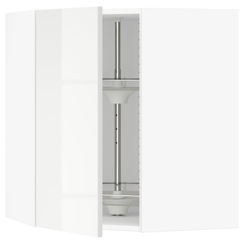 SEKTION Gabinete pared esquina+estante gira, blanco/Ringhult blanco, 26x15x30 "
