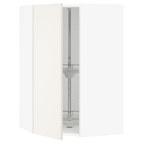 SEKTION Gabinete pared esquina+estante gira, blanco/Veddinge blanco, 26x15x40 "