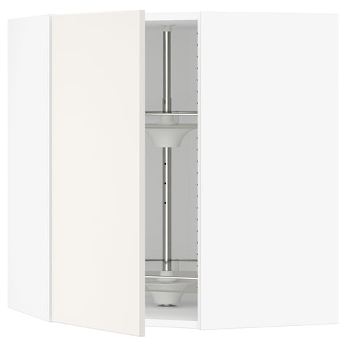 SEKTION Gabinete pared esquina+estante gira, blanco/Veddinge blanco, 26x15x30 "