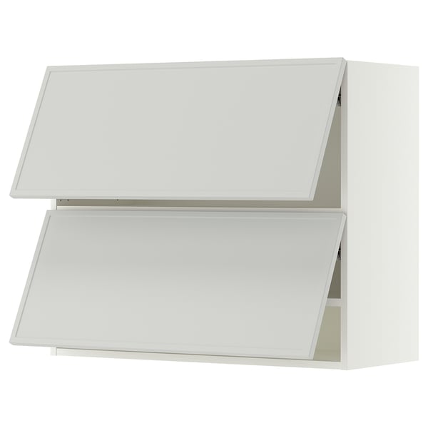 SEKTION Gabinete pared horizontal+2 puertas, blanco/Aspudden gris claro, 36x15x30 "