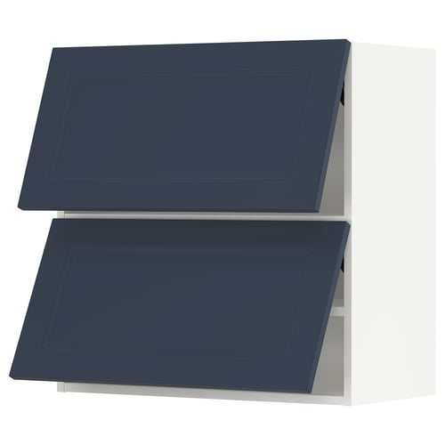 SEKTION Gabinete pared horizontal+2 puertas, blanco Axstad/mate azul, 30x15x30 "
