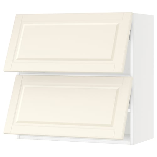 SEKTION Gabinete pared horizontal+2 puertas, blanco/Bodbyn color hueso, 30x15x30 "