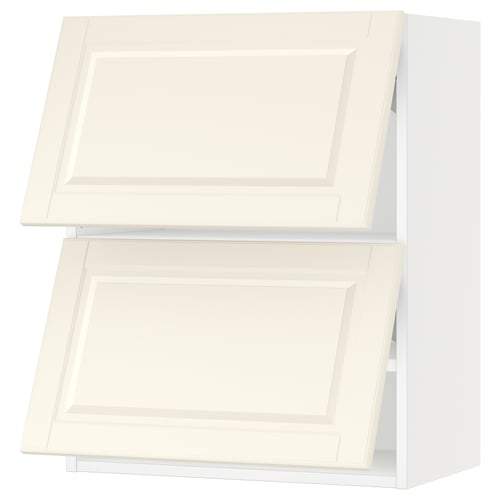 SEKTION Gabinete pared horizontal+2 puertas, blanco/Bodbyn color hueso, 24x15x30 "