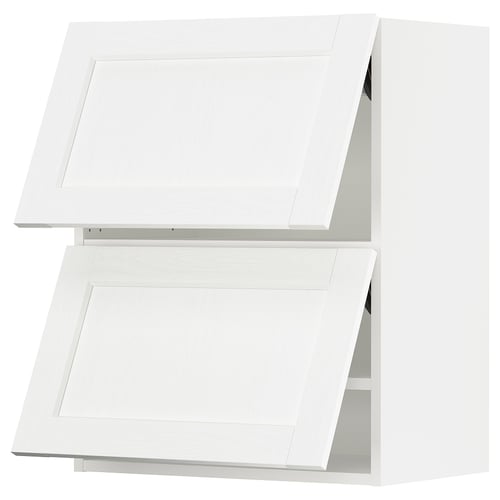 SEKTION Gabinete pared horizontal+2 puertas, blanco Enköping/blanco efecto madera, 24x15x30 "