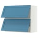 SEKTION Gabinete pared horizontal+2 puertas, blanco/Lerhyttan azul, 36x15x30 "