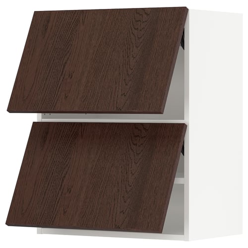 SEKTION Gabinete pared horizontal+2 puertas, blanco/Sinarp marrón, 24x15x30 "