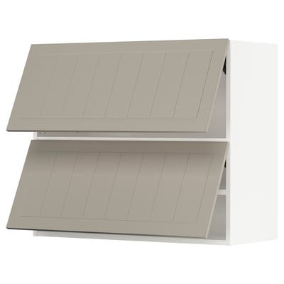 SEKTION Gabinete pared horizontal+2 puertas, blanco/Stensund beige, 36x15x30 "