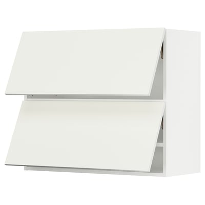 SEKTION Gabinete pared horizontal+2 puertas, blanco/Vallstena blanco, 36x15x30 "