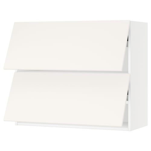SEKTION Gabinete pared horizontal+2 puertas, blanco/Veddinge blanco, 36x15x30 "