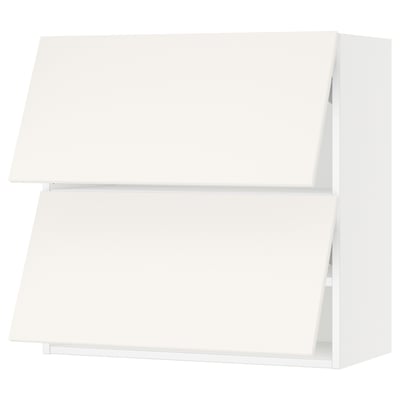 SEKTION Gabinete pared horizontal+2 puertas, blanco/Veddinge blanco, 30x15x30 "