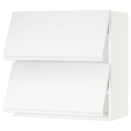 SEKTION Gabinete pared horizontal+2 puertas, blanco/Voxtorp blanco mate, 30x15x30 "
