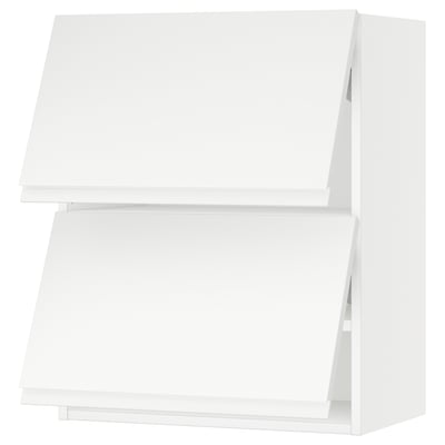 SEKTION Gabinete pared horizontal+2 puertas, blanco/Voxtorp blanco mate, 24x15x30 "