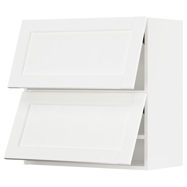 SEKTION Gabinete pared hrz 2 ptvd+aprt prs, blanco Enköping/blanco efecto madera, 30x15x30 "
