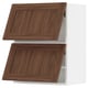 SEKTION Gabinete pared hrz 2 ptvd+aprt prs, blanco Enköping/marrón efecto de nogal, 24x15x30 "