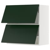 SEKTION Gabinete pared hrz 2 ptvd+aprt prs, blanco/Havstorp verde oscuro, 30x15x30 "
