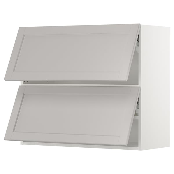 SEKTION Gabinete pared hrz 2 ptvd+aprt prs, blanco/Lerhyttan gris claro, 36x15x30 "