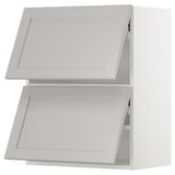 SEKTION Gabinete pared hrz 2 ptvd+aprt prs, blanco/Lerhyttan gris claro, 24x15x30 "
