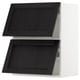 SEKTION Gabinete pared hrz 2 ptvd+aprt prs, blanco/Lerhyttan teñido en negro, 24x15x30 "