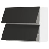 SEKTION Gabinete pared hrz 2 ptvd+aprt prs, blanco/Nickebo antracita mate, 36x15x30 "
