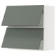 SEKTION Gabinete pared hrz 2 ptvd+aprt prs, blanco/Nickebo verde grisáceo mate, 30x15x30 "