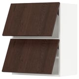 SEKTION Gabinete pared hrz 2 ptvd+aprt prs, blanco/Sinarp marrón, 24x15x30 "