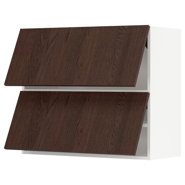SEKTION Gabinete pared hrz 2 ptvd+aprt prs, blanco/Sinarp marrón, 36x15x30 "
