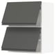 SEKTION Gabinete pared hrz 2 ptvd+aprt prs, blanco/Voxtorp gris oscuro, 24x15x30 "