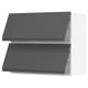 SEKTION Gabinete pared hrz 2 ptvd+aprt prs, blanco/Voxtorp gris oscuro, 36x15x30 "