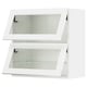 SEKTION Gabinete pared hrz+2 puertas vidrio, blanco Enköping/blanco efecto madera, 30x15x30 "