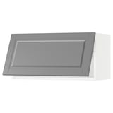 SEKTION Gabinete pared hrz+apertura presión, blanco/Bodbyn gris, 30x15x15 "