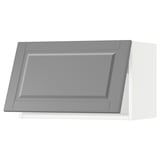 SEKTION Gabinete pared hrz+apertura presión, blanco/Bodbyn gris, 24x15x15 "