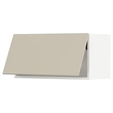 SEKTION Gabinete pared hrz+apertura presión, blanco/Havstorp beige, 30x15x15 "