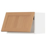 SEKTION Gabinete pared hrz+apertura presión, blanco/Vedhamn roble, 24x15x15 "