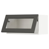 SEKTION Gabinete pared hrz prta vdr+apr prs, blanco/Axstad gris oscuro, 30x15x15 "