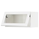 SEKTION Gabinete pared hrz prta vdr+apr prs, blanco Enköping/blanco efecto madera, 30x15x15 "