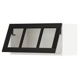 SEKTION Gabinete pared hrz prta vdr+apr prs, blanco/Lerhyttan teñido en negro, 30x15x15 "