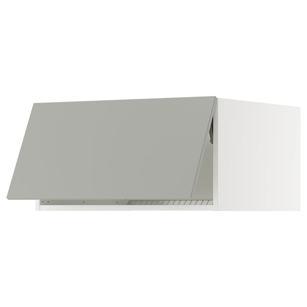 SEKTION Gabinete sup refri/cong+aprt prsn, blanco/Havstorp gris claro, 30x24x15 "