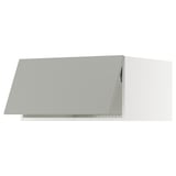 SEKTION Gabinete sup refri/cong+aprt prsn, blanco/Havstorp gris claro, 30x24x15 "