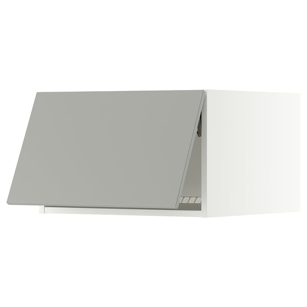 SEKTION Gabinete sup refri/cong+aprt prsn, blanco/Havstorp gris claro, 24x24x15 "
