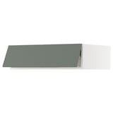SEKTION Gabinete sup refri/cong+aprt prsn, blanco/Nickebo verde grisáceo mate, 36x24x10 "