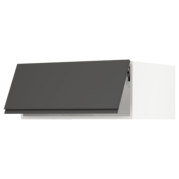 SEKTION Gabinete sup refri/cong+aprt prsn, blanco/Voxtorp gris oscuro, 36x24x15 "