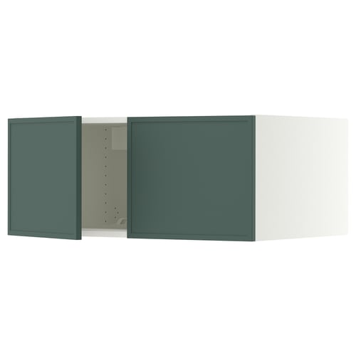 SEKTION Gabinete sup refrig/congelador+2pt, blanco/Aspudden gris verdoso oscuro, 36x24x15 "
