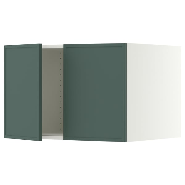 SEKTION Gabinete sup refrig/congelador+2pt, blanco/Aspudden gris verdoso oscuro, 30x24x20 "