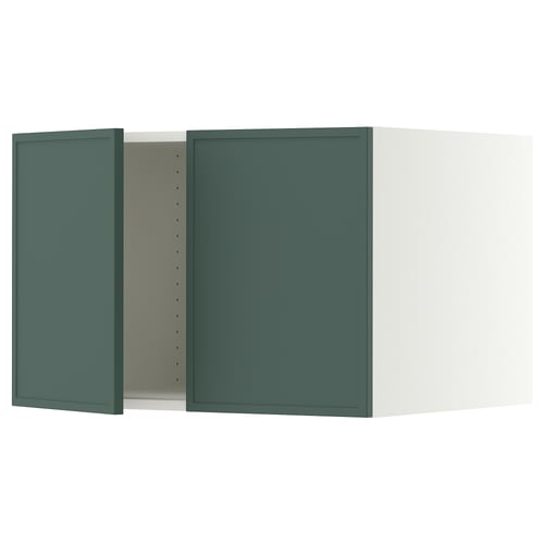 SEKTION Gabinete sup refrig/congelador+2pt, blanco/Aspudden gris verdoso oscuro, 30x24x20 "