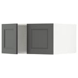 SEKTION Gabinete sup refrig/congelador+2pt, blanco/Axstad gris oscuro, 30x24x15 "