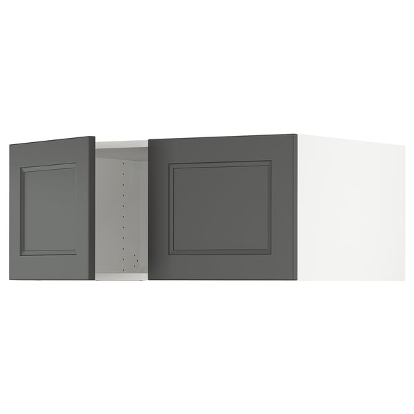 SEKTION Gabinete sup refrig/congelador+2pt, blanco/Axstad gris oscuro, 36x24x15 "