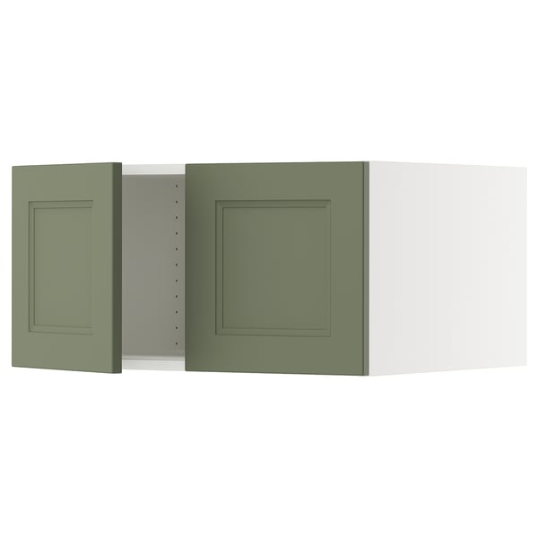 SEKTION Gabinete sup refrig/congelador+2pt, blanco/Axstad gris-verde, 30x24x15 "
