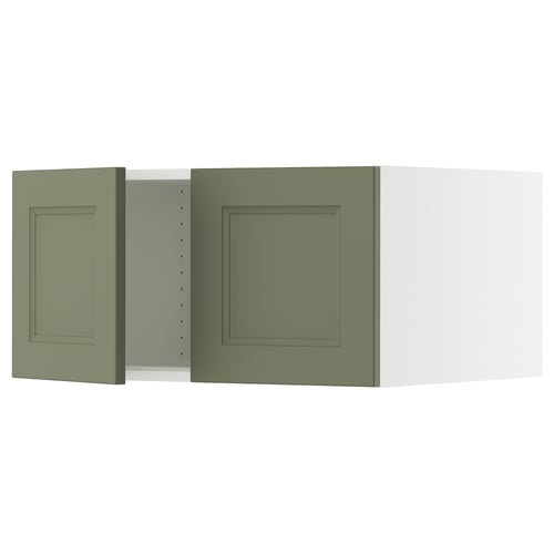 SEKTION Gabinete sup refrig/congelador+2pt, blanco/Axstad gris-verde, 30x24x15 "